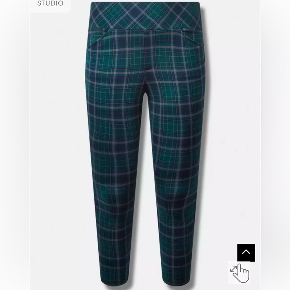 Torrid Plaid Pull-On Pixie Pant - Picture 4 of 5